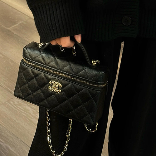 [홍콩명품.CHANEL] 샤넬 25SS 로고 HAAS 레더 가죽 핸드백 크로스백 (블랙), BGM4901, BDA, 홍콩명품가방,명품쇼핑몰,크로스백,핸드백,구매대행