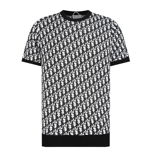 [홍콩명품,Christian Dior] 디올 25SS 로고 오블리크 니트 반팔 티셔츠 (2컬러), BM21587, JU, 명품레플리카,미러급,온라인쇼핑몰사이트
