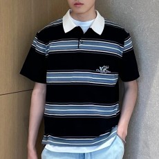 [홍콩명품,Christian Dior] 디올 25SS 로고 스트라이프 카라 폴로 반팔 티셔츠 (네이비), BM21590, JU, 명품레플리카,미러급,온라인쇼핑몰사이트