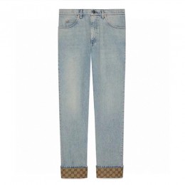 [홍콩명품.Gucci] 구찌 25SS 로고 데님 팬츠 진 청바지 (연청), BM21602, JU, 명품레플리카,미러급,온라인쇼핑몰사이트