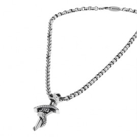 [가격문의][홍콩명품.BALENCIAGA] 발렌시아가 25SS 로고 Goth Snake 925실버 50cm 목걸이, ET3082, BUBU, 홍콩명품의류,구매대행,온라인명품