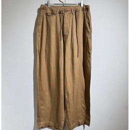 [홍콩명품.Loro Piana] 로로피아나 25SS 로고 오버핏 린넨 팬츠 바지 (브라운), BM21624, X2, 홍콩명품가방,명품쇼핑몰,크로스백,핸드백,구매대행