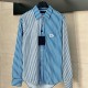 [홍콩명품.LOUIS VUITTON] 루이비통 25SS 로고 스트라이프 남방 셔츠 (블루), BM21654, KK, 홍콩명품가방,명품쇼핑몰,크로스백,핸드백,구매대행