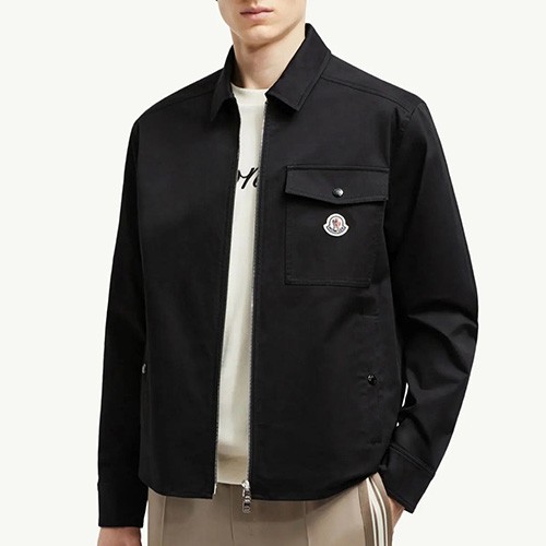 [홍콩명품.MONCLER] 몽클레어 25SS 로고 카라 집업 자켓 (블랙), BM21666, KK, 홍콩명품가방,명품쇼핑몰,크로스백,핸드백,구매대행