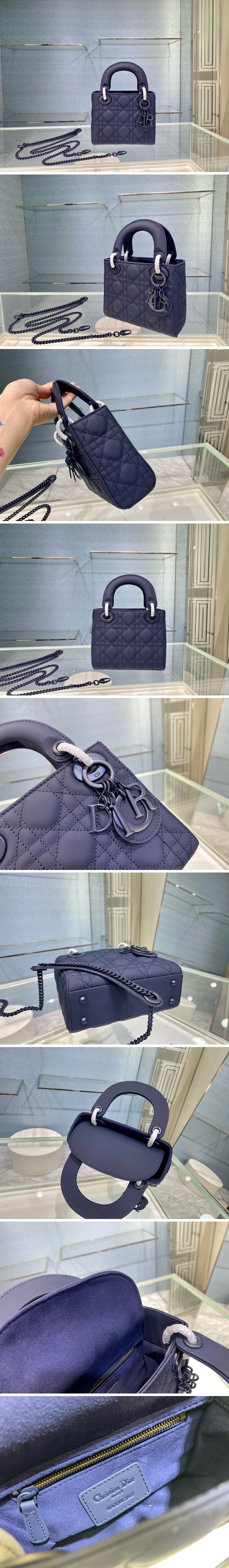 [홍콩명품,Christian Dior] 디올 25SS 로고 LADY 레더 가죽 미니백 (블루), BGM4981, 홍콩명품가방,명품쇼핑몰,크로스백,핸드백,구매대행