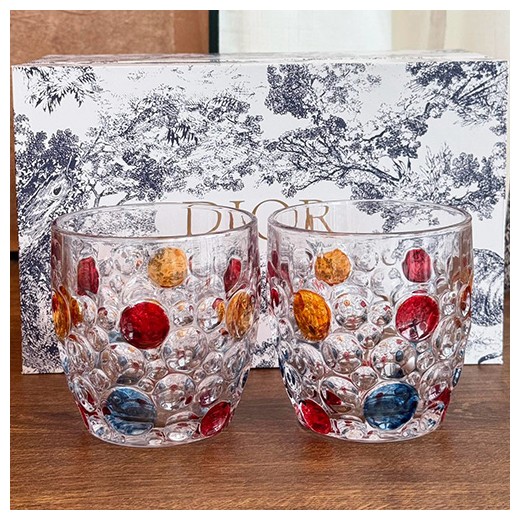 [홍콩명품,Christian Dior] 디올 25SS 선물용 로고 크리스탈 유리컵 세트 (2PCS), ET3093, NNT, 홍콩명품의류,구매대행,온라인명품