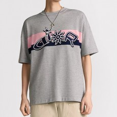 [홍콩명품,Christian Dior] 디올 25SS 로고 그래픽 니트 반팔 티셔츠 (그레이), BM21690, JU, 레플리카의류,미러급사이트