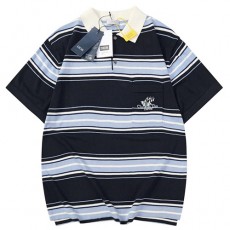 [홍콩명품,Christian Dior] 디올 25SS 로고 스트라이프 카라 폴로 반팔 티셔츠 (스카이블루), BM21693, JU, 레플리카의류,미러급사이트