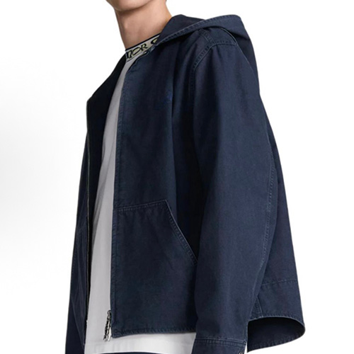 [홍콩명품,Christian Dior] 디올 25SS 로고 자수 데님 후드 자켓 (네이비), BM21697, JU, 레플리카의류,미러급사이트