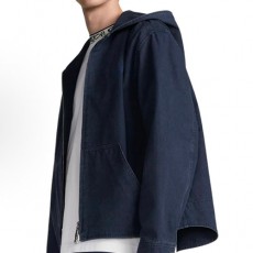 [홍콩명품,Christian Dior] 디올 25SS 로고 자수 데님 후드 자켓 (네이비), BM21697, JU, 레플리카의류,미러급사이트