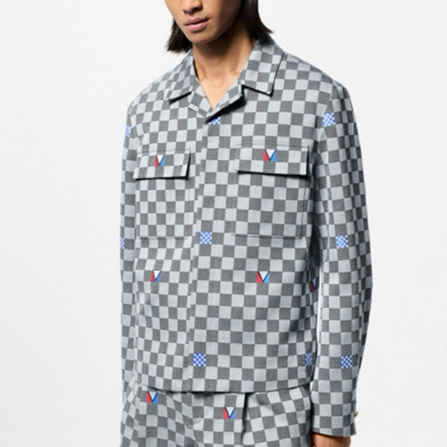 [홍콩명품.LOUIS VUITTON] 루이비통 25SS 로고 다미에 데님 자켓 1AFVN4 (그레이), BM21702, JL, 레플리카의류,미러급사이트