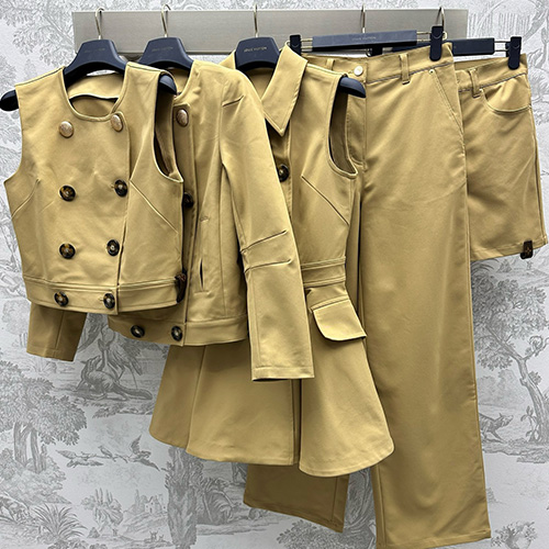 [카톡문의][홍콩명품.LOUIS VUITTON] 루이비통 25SS 로고 여성 자켓 원피스 핫팬츠 3PCS (베이지), BM21816, COCO,