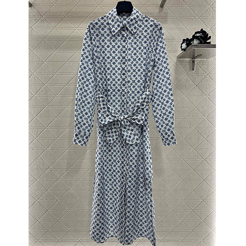 [홍콩명품.LOUIS VUITTON] 루이비통 25SS 로고 여성 모노그램 셔츠 롱 원피스 (화이트), BM21818, COCO, 레플리카의류,미러급사이트