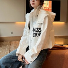 [홍콩명품,Christian Dior] 디올 25SS 로고 여성 MISS DIOR 쇼트 후드 자켓 (화이트), BM21822, COCO, 레플리카의류,미러급사이트