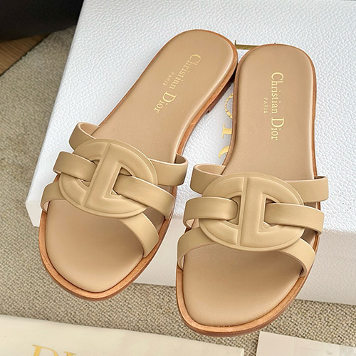 [홍콩명품,Christian Dior] 디올 25SS 로고 여성 레더 가죽 샌들 슬리퍼 (카라멜), SE5401, ALW, 명품스니커즈,운동화,구두,로퍼,하이탑,신발