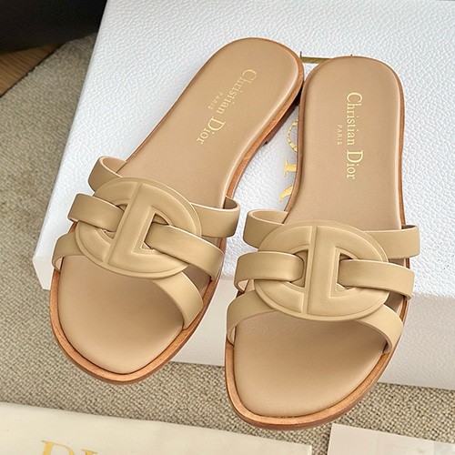 [홍콩명품,Christian Dior] 디올 25SS 로고 여성 레더 가죽 샌들 슬리퍼 (카라멜), SE5401, ALW, 명품스니커즈,운동화,구두,로퍼,하이탑,신발