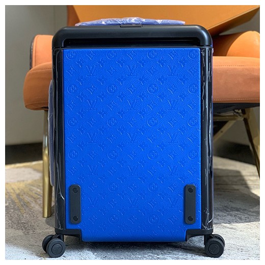 [홍콩명품.LOUIS VUITTON] 루이비통 25SS 로고 모노그램 레더 호라이즌55 캐리어 (블루), CR140, B4, 명품레플리카, 캐리어, 여행가방 투어