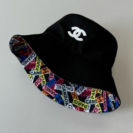 [홍콩명품.CHANEL] 샤넬 25SS 로고 자수 벙거지 모자 (블랙), CA0395, BC, 명품레플리카 모자 캡 남자여자