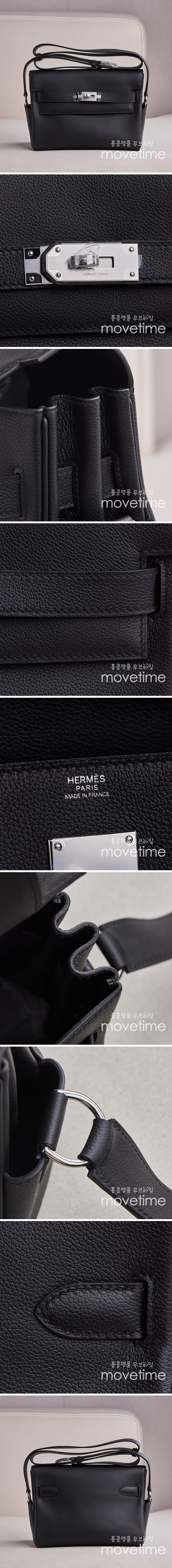 [홍콩명품.Hermes] 에르메스 25SS 로고 Kelly Messenger 메신저백 크로스백 (블랙-은장), BGM5064, BDA, 홍콩명품가방,명품쇼핑몰,크로스백,핸드백,구매대행
