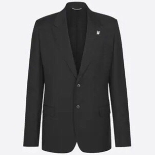 [홍콩명품,Christian Dior] 디올 25SS 로고 브로치 정장 수트 자켓 (블랙), BM21858, KB, 레플리카의류,미러급사이트