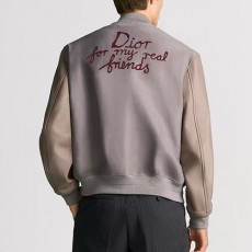 [홍콩명품,Christian Dior] 디올 25SS 로고 레더 가죽 바시티 자켓 (핑크), BM21936, TOM, 레플리카의류,미러급사이트