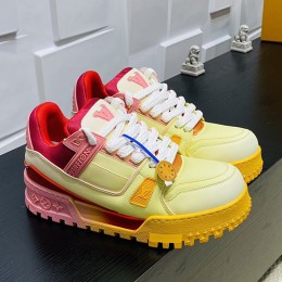 [홍콩명품.LOUIS VUITTON] 루이비통 25SS 로고 남여 트레이너 MAXI 스니커즈 운동화 (노랑), SE5434, S3, 명품스니커즈,운동화,구두,로퍼,하이탑,신발