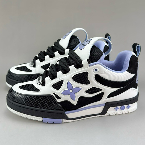 [홍콩명품.LOUIS VUITTON] 루이비통 25SS 로고 남여 SKATE 스니커즈 운동화 (블랙-화이트-퍼플), SE5446, S3, 명품스니커즈,운동화,구두,로퍼,하이탑,신발