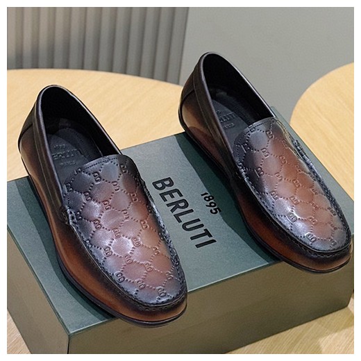[홍콩명품.BERLUTI] 벨루티 25SS 로고 레더 가죽 구두 로퍼 (3컬러), SE5452, S4, 명품스니커즈,운동화,구두,로퍼,하이탑,신발