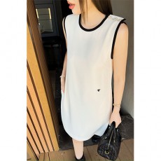 [홍콩명품,Christian Dior] 디올 25SS 로고 여성 슬리브리스 탑 원피스 (화이트), BM21944, MC, 레플리카의류,미러급사이트