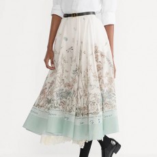 [홍콩명품,Christian Dior] 디올 25SS 로고 여성 플라워 패턴 미디 스커트, BM21952, MC, 레플리카의류,미러급사이트
