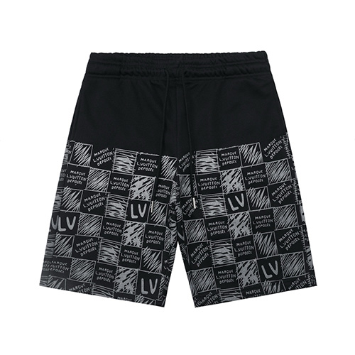 [홍콩명품.LOUIS VUITTON] 루이비통 25SS 로고 패턴 쇼츠 반바지 (블랙), BM22005, 레플리카의류,미러급사이트