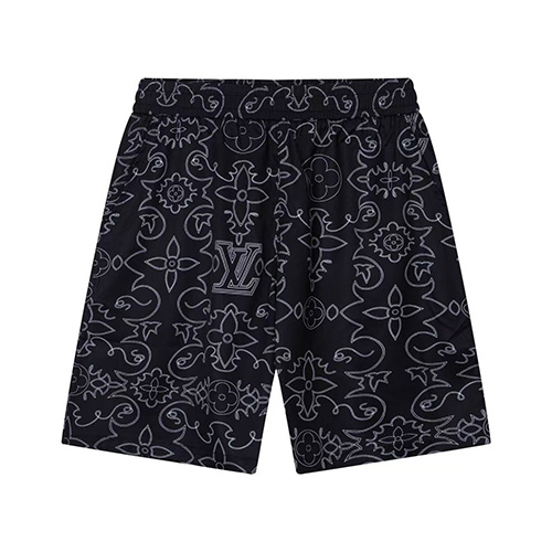 [홍콩명품.LOUIS VUITTON] 루이비통 25SS 로고 패턴 쇼츠 반바지 (블랙), BM22007, 레플리카의류,미러급사이트