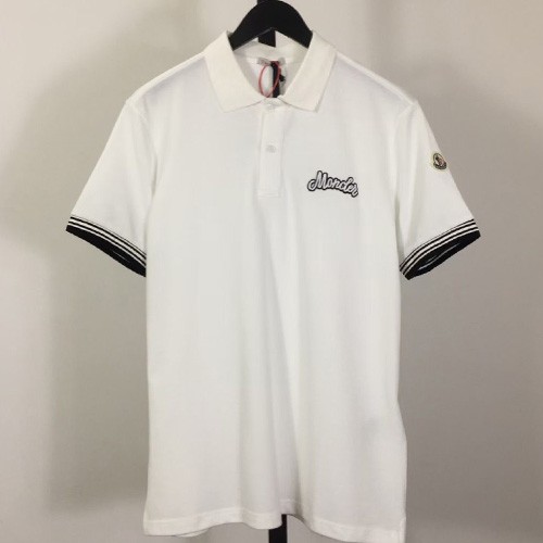 [홍콩명품.MONCLER] 몽클레어 25SS 로고 자수 카라 폴로 반팔 티셔츠 (2컬러), BM22043, X2, 레플리카의류,미러급사이트