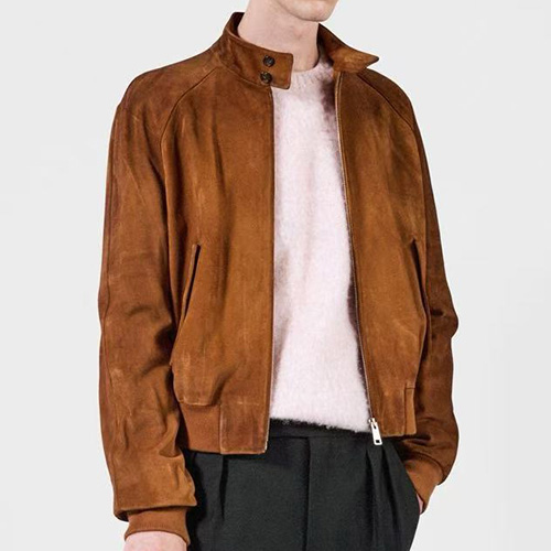 [홍콩명품,PRADA] 프라다 25SS 삼각로고 레더 가죽 봄버 자켓 (브라운), BM22075, TOM, 레플리카의류,미러급사이트