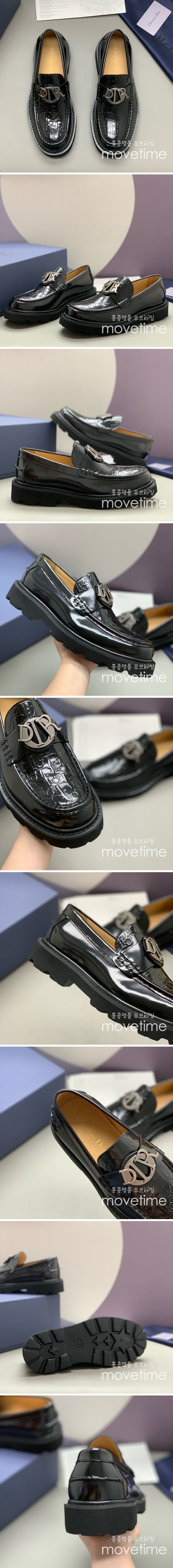 [홍콩명품,Christian Dior] 디올 25SS 로고 오블리크 레더 가죽 구두 워커 (블랙), SE5464, PMD, 명품스니커즈,운동화,구두,로퍼,하이탑,신발