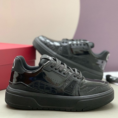 [홍콩명품.Valentino] 발렌티노 25SS 로고 남여 레더 가죽 스니커즈 운동화 (블랙), SE5473, PMD, 명품스니커즈,운동화,구두,로퍼,하이탑,신발