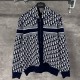 [홍콩명품,Christian Dior] 디올 25SS 로고 오블리크 니트 후드 집업 자켓 (네이비), BM22294, KK, 레플리카의류,미러급사이트
