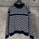 [홍콩명품,Christian Dior] 디올 25SS 로고 오블리크 니트 스웨터 (네이비), BM22296, KK, 레플리카의류,미러급사이트