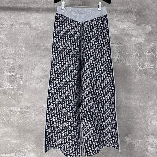 [홍콩명품,Christian Dior] 디올 25SS 로고 오블리크 캐시미어 팬츠 바지 (그레이), BM22306, KK, 레플리카의류,미러급사이트