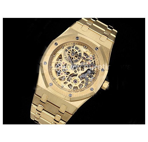 [홍콩명품시계.AUDEMARS PIGUET] 오데마피게 로얄오크 16204 옐로우골드 스켈레톤 다이얼