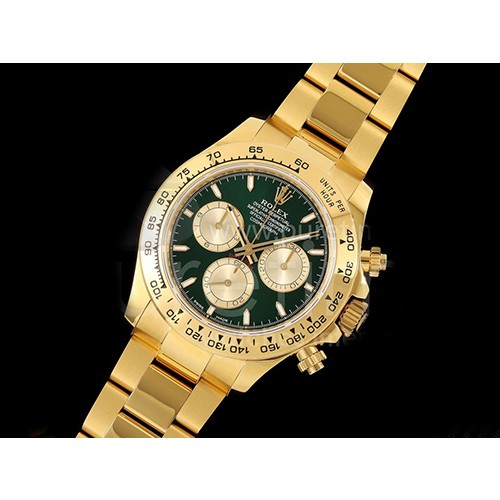 [홍콩명품시계.ROLEX] 로렉스 롤렉스 데이토나 126508 옐로우골드 그린/옐로우골드 다이얼