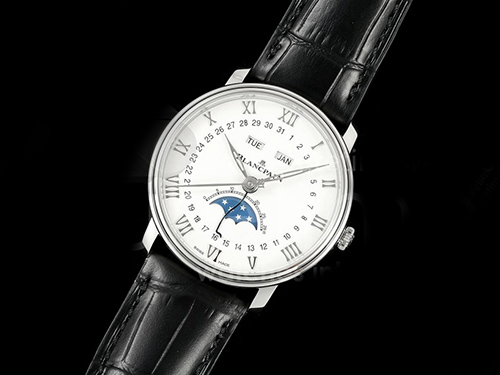 [홍콩명품시계. BLANCPAIN] 블랑팡 6654 데이데이트 문페이즈 화이트 다이얼
