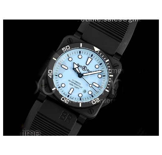[홍콩명품시계. Bell&Ross] 벨앤로스 BR03-92 블랙 세라믹 블루 다이얼