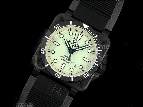 [홍콩명품시계. Bell&Ross] 벨앤로스 BR03-92 블랙 세라믹 티파니 블루 다이얼