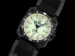 [홍콩명품시계. Bell&Ross] 벨앤로스 BR03-92 블랙 세라믹 티파니 블루 다이얼