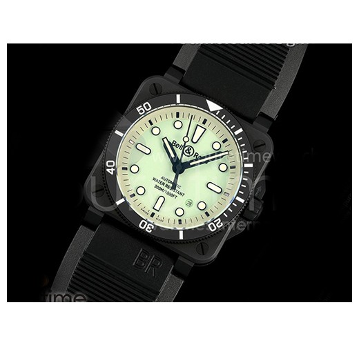 [홍콩명품시계. Bell&Ross] 벨앤로스 BR03-92 블랙 세라믹 티파니 블루 다이얼