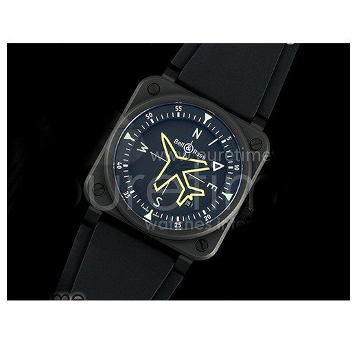 [홍콩명품시계. Bell&Ross] 벨앤로스 BR03-92 자이로컴퍼스 블랙 세라믹 나침판 다이얼