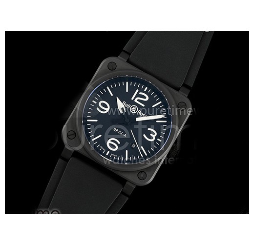 [홍콩명품시계. Bell&Ross] 벨앤로스 BR03A 블랙 세라믹 블랙 다이얼