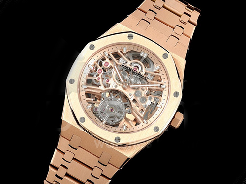 [홍콩명품시계.AUDEMARS PIGUET] 오데마피게 로얄오크 로즈골드 투어빌론 스켈레톤 다이얼