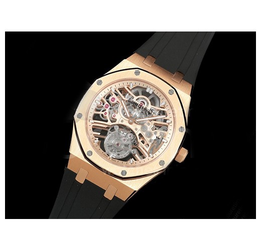 [홍콩명품시계.AUDEMARS PIGUET] 오데마피게 로얄오크 로즈골드 26735 투어빌론 스켈레톤 다이얼